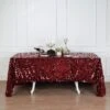 90"x132" Seamless Big Payette Sequin Rectangle Tablecloth Premium Collection