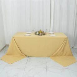 90"x156" 200 GSM Seamless Premium Polyester Rectangular Tablecloth -Home Decor Promotional Store TAB 90156 CHMP PRM D02