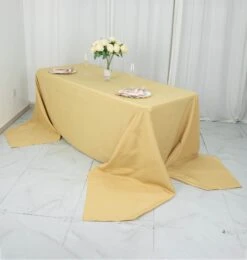 90"x156" 200 GSM Seamless Premium Polyester Rectangular Tablecloth -Home Decor Promotional Store TAB 90156 CHMP PRM D03