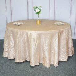 120" Accordion Crinkle Taffeta Round Tablecloth -Home Decor Promotional Store TAB ACRNK 120 081 02