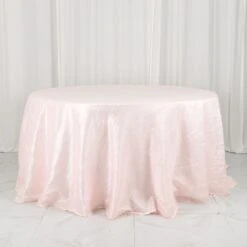 132" Accordion Crinkle Taffeta Seamless Round Tablecloth 30 132" Accordion Crinkle Taffeta Seamless Round Tablecloth -Home Decor Promotional Store TAB ACRNK 136 046 D02