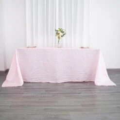 90" X 132" Accordion Crinkle Taffeta Rectangular Tablecloth -Home Decor Promotional Store TAB ACRNK 90132 046 01 760x760 2c47596c a190 4619 ae58 9d6b9219fb64