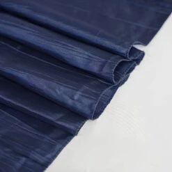90" X 132" Accordion Crinkle Taffeta Rectangular Tablecloth -Home Decor Promotional Store TAB ACRNK 90132 NAVY D05