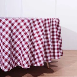 108" | Seamless Buffalo Plaid Round Tablecloth, Checkered Gingham Polyester Tablecloth -Home Decor Promotional Store TAB CHK108 BURG D03.progressive 4e1b53e2 55b0 454d a6a5 dc9108d61ffa