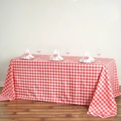 Buffalo Plaid Tablecloth | 90" X 132" Rectangular | Checkered Polyester Linen Tablecloth -Home Decor Promotional Store TAB CHK90132 032 01.progressive 80cebdb1 c55a 4715 b6be 2756864b8639