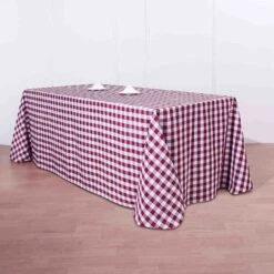 Buffalo Plaid Tablecloth | 90" X 132" Rectangular | Checkered Polyester Linen Tablecloth