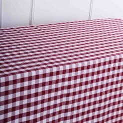 Buffalo Plaid Tablecloth | 90" X 132" Rectangular | Checkered Polyester Linen Tablecloth -Home Decor Promotional Store TAB CHK90132 BURG D05.progressive 05a7e929 42e9 4d8b 8a1b eaee2e6cd72b