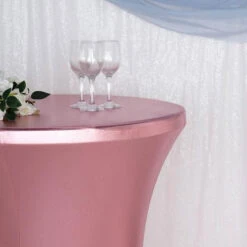 32" Dia Premium Metallic Spandex Highboy Cocktail Table Cover -Home Decor Promotional Store TAB COCK22S 054 D02 490x490 7b3342e3 512c 4733 8e2a 52fa020a6e8a