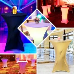 32" Dia Premium Metallic Spandex Highboy Cocktail Table Cover -Home Decor Promotional Store TAB COCK22 EBC2.progressive ebaa3b06 9d79 4865 b44c 90e64ea400dd
