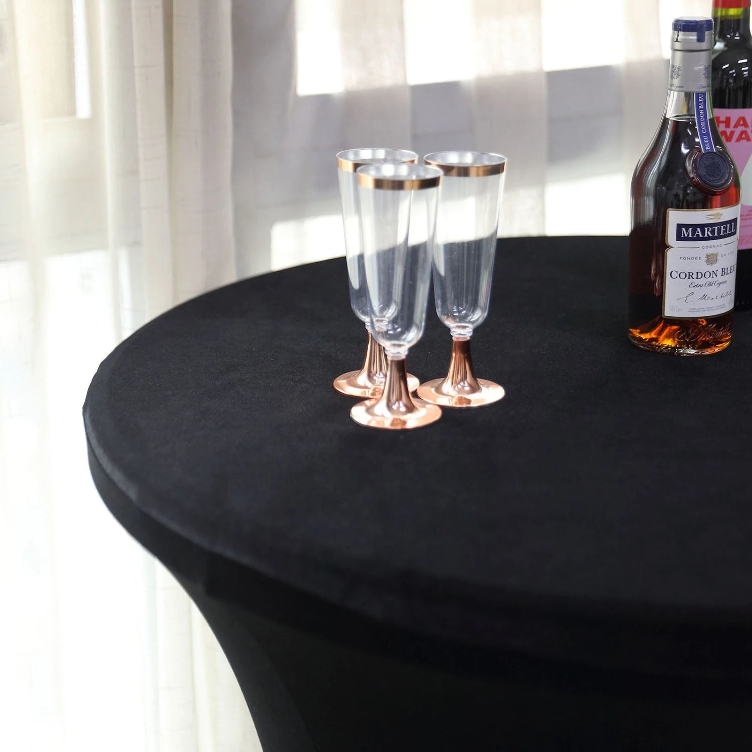 Premium Smooth Velvet Spandex Fit Cocktail Tablecloth With Foot Pockets 6 Premium Smooth Velvet Spandex Fit Cocktail Tablecloth With Foot Pockets - Image 6