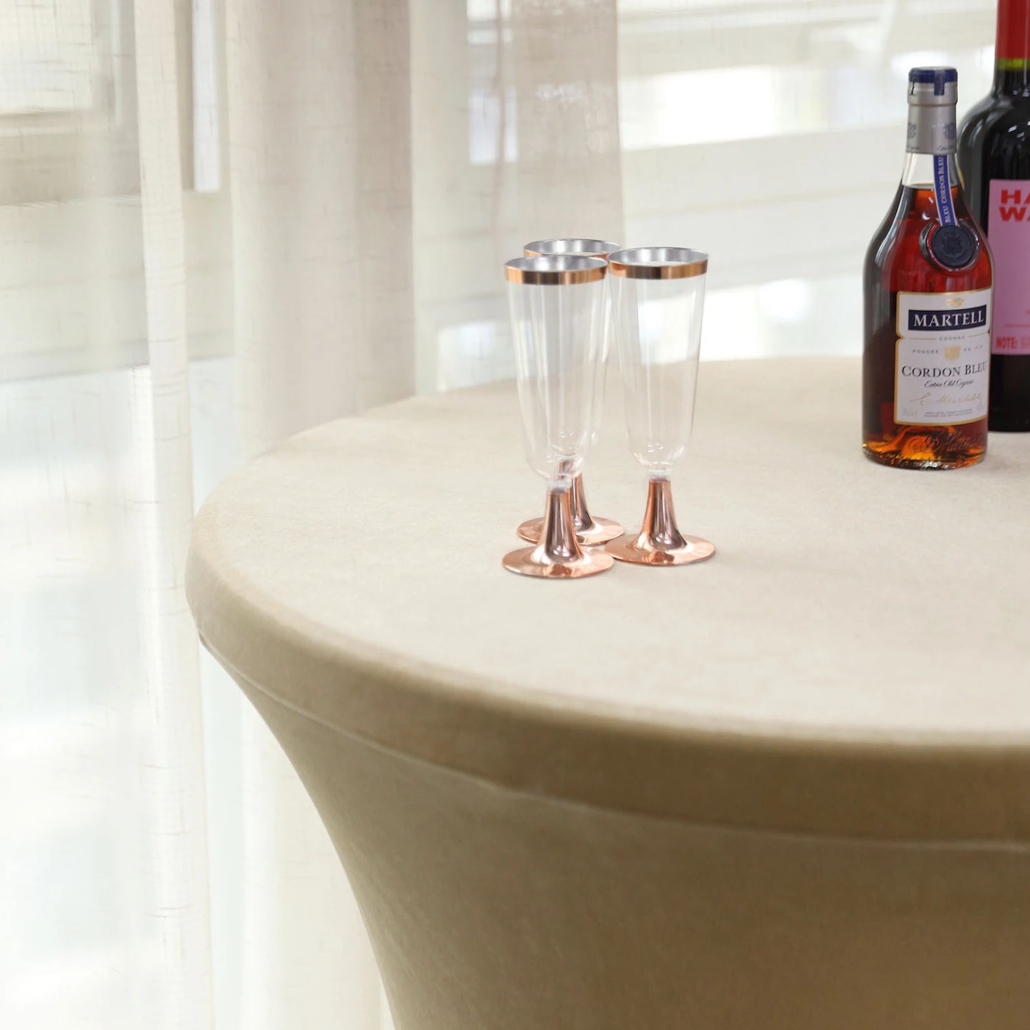 Premium Smooth Velvet Spandex Fit Cocktail Tablecloth With Foot Pockets 12 Premium Smooth Velvet Spandex Fit Cocktail Tablecloth With Foot Pockets - Image 12