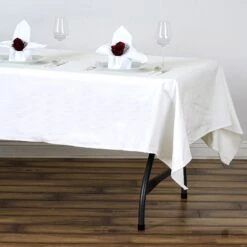 60"x102" Rectangle 100% Cotton Linen Seamless Tablecloth -Home Decor Promotional Store TAB COT 60102 IVR 02