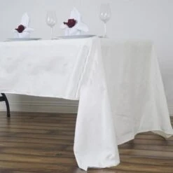 60"x126" Rectangle 100% Cotton Linen Seamless Tablecloth -Home Decor Promotional Store TAB COT 60126 IVR 01