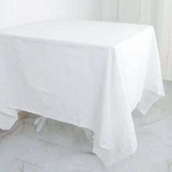 White Square 100% Cotton Linen Seamless Tablecloth | Washable -Home Decor Promotional Store TAB COT 7070 WHT D01.progressive 3f5d92c9 c0a0 4a66 ae37 4417da7e0b33