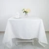 White Square 100% Cotton Linen Seamless Tablecloth | Washable