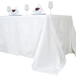 90"x156" Rectangle 100% Cotton Linen Seamless Tablecloth -Home Decor Promotional Store TAB COT 90156 IVR 99