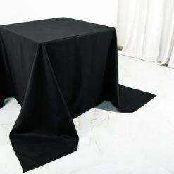 Black Square 100% Cotton Linen Seamless Tablecloth | Washable -Home Decor Promotional Store TAB COT 9090 BLK D02.progressive 0b09f49e 9b50 4d03 9244 7ac3768067db