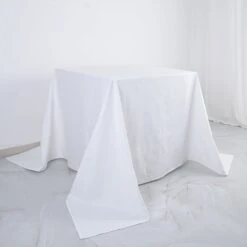 White Square 100% Cotton Linen Seamless Tablecloth | Washable -Home Decor Promotional Store TAB COT 9090 WHT D01.progressive f6a2c7a1 5416 4093 a763 33a9f8059a5f