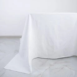 White Square 100% Cotton Linen Seamless Tablecloth | Washable -Home Decor Promotional Store TAB COT 9090 WHT D04.progressive cde2d499 76c1 4972 a724 400c0a710c5a