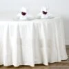 108" Round 100% Cotton Linen Seamless Tablecloth | Washable