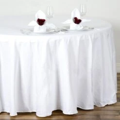 108" Round 100% Cotton Linen Seamless Tablecloth | Washable -Home Decor Promotional Store TAB COT R108 WHT 01 760x760 88e0b6d1 813e 486b bac8 4f4c2d406b36