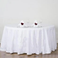 120" Round 100% Cotton Linen Seamless Tablecloth | Washable 14 120" Round 100% Cotton Linen Seamless Tablecloth | Washable -Home Decor Promotional Store TAB COT R120 PARENT 3