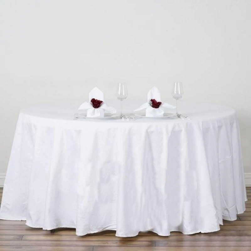 120" Round 100% Cotton Linen Seamless Tablecloth | Washable 11 120" Round 100% Cotton Linen Seamless Tablecloth | Washable - Image 11