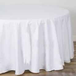 120" Round 100% Cotton Linen Seamless Tablecloth | Washable 21 120" Round 100% Cotton Linen Seamless Tablecloth | Washable -Home Decor Promotional Store TAB COT R120 WHT 02 6bbf8320 5799 4671 8826 1aca0467f3d7