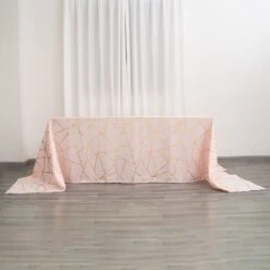 90"x156" Rectangle Polyester Tablecloth With Gold Foil Geometric Pattern -Home Decor Promotional Store TAB FOIL 90156 046 G D05.progressive c47d91d9 a996 4c12 8f71 cc8e6d38f2ad