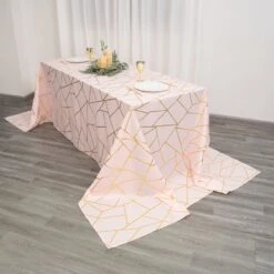 90"x156" Rectangle Polyester Tablecloth With Gold Foil Geometric Pattern -Home Decor Promotional Store TAB FOIL 90156 046 G 02.progressive 5128ae43 f6f9 4d6e b9fc 0408e5851843