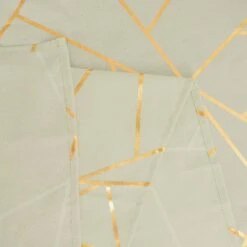 90"x156" Rectangle Polyester Tablecloth With Gold Foil Geometric Pattern -Home Decor Promotional Store TAB FOIL 90156 081 G D05