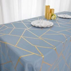 90"x156" Rectangle Polyester Tablecloth With Gold Foil Geometric Pattern -Home Decor Promotional Store TAB FOIL 90156 086 G D02.progressive 068608a9 14e5 4dbe 84be ddfa931251a3