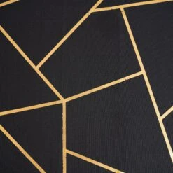 90"x156" Rectangle Polyester Tablecloth With Gold Foil Geometric Pattern -Home Decor Promotional Store TAB FOIL 90156 BLK G D10.progressive fe14a607 02e9 470e 917b b96fe8ffce7f