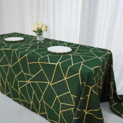 90"x156" Rectangle Polyester Tablecloth With Gold Foil Geometric Pattern -Home Decor Promotional Store TAB FOIL 90156 HUNT G D05.progressive f2317eb5 e200 4c6b 894a 2fb889ce865d