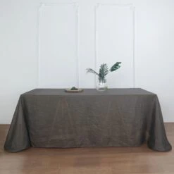 90" X 132" Linen Rectangular Tablecloth, Slubby Textured Wrinkle Resistant Tablecloth -Home Decor Promotional Store TAB JUTE02 90132 044 01