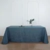 90" X 132" Linen Rectangular Tablecloth, Slubby Textured Wrinkle Resistant Tablecloth