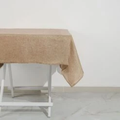 54" Natural Jute Faux Burlap Square Tablecloth | Boho Chic Table Decor 17 54" Natural Jute Faux Burlap Square Tablecloth | Boho Chic Table Decor -Home Decor Promotional Store TAB JUTE03 5454 NAT D01