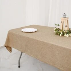 Natural Jute Faux Burlap Rectangular Tablecloth | Boho Chic Decor 32 Natural Jute Faux Burlap Rectangular Tablecloth | Boho Chic Decor -Home Decor Promotional Store TAB JUTE03 5496 NAT D05.progressive 8ffdef27 f607 4cea ac5b 570a312c0468