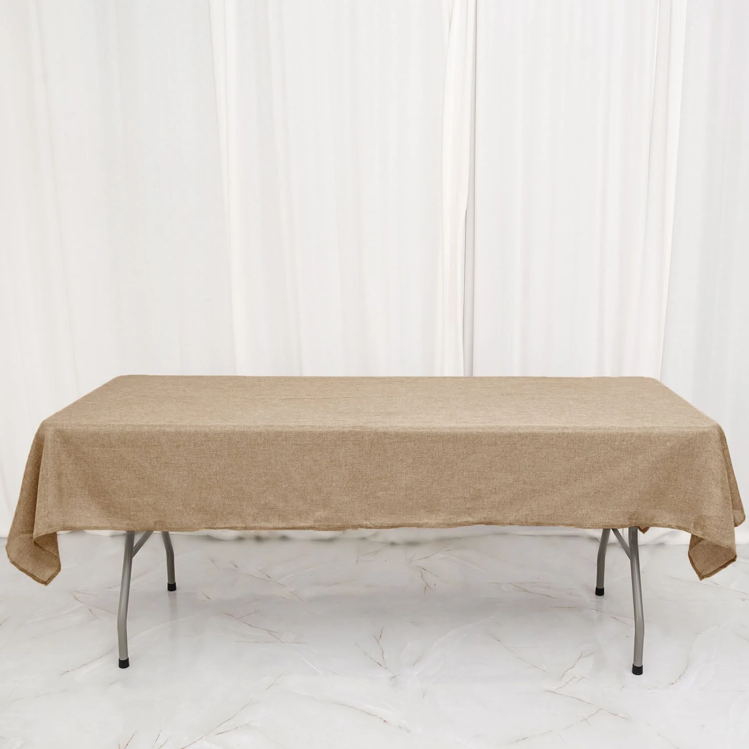 Natural Jute Faux Burlap Rectangular Tablecloth | Boho Chic Decor 11 Natural Jute Faux Burlap Rectangular Tablecloth | Boho Chic Decor - Image 11