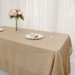Natural Jute Faux Burlap Rectangular Tablecloth | Boho Chic Decor 36 Natural Jute Faux Burlap Rectangular Tablecloth | Boho Chic Decor -Home Decor Promotional Store TAB JUTE03 60126 NAT D01.progressive 6dec1119 ffa6 4447 83cb 4e8d56c5211f
