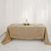 Natural Jute Faux Burlap Rectangular Tablecloth | Boho Chic Decor