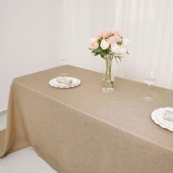 Natural Jute Faux Burlap Rectangular Tablecloth | Boho Chic Decor 26 Natural Jute Faux Burlap Rectangular Tablecloth | Boho Chic Decor -Home Decor Promotional Store TAB JUTE03 90132 NAT D02.progressive ae331f9c 5a52 497c b500 6d714b959b5a