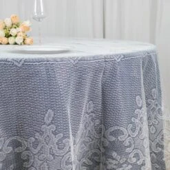 120" Premium Lace Round Tablecloth 24 120" Premium Lace Round Tablecloth -Home Decor Promotional Store TAB LACE01 R120 IVR D01