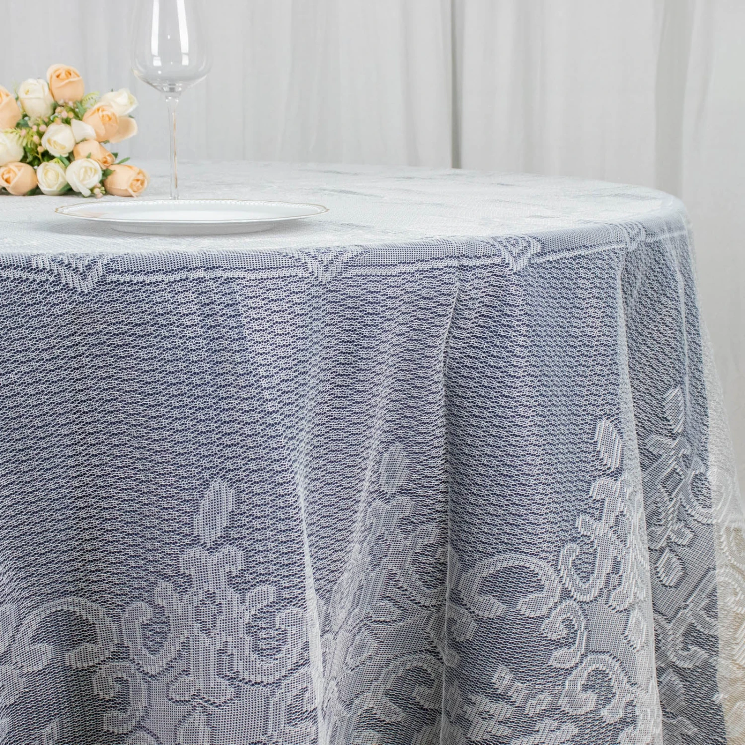 120" Premium Lace Round Tablecloth 11 120" Premium Lace Round Tablecloth - Image 11
