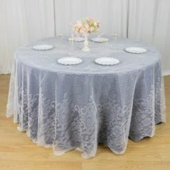 120" Premium Lace Round Tablecloth