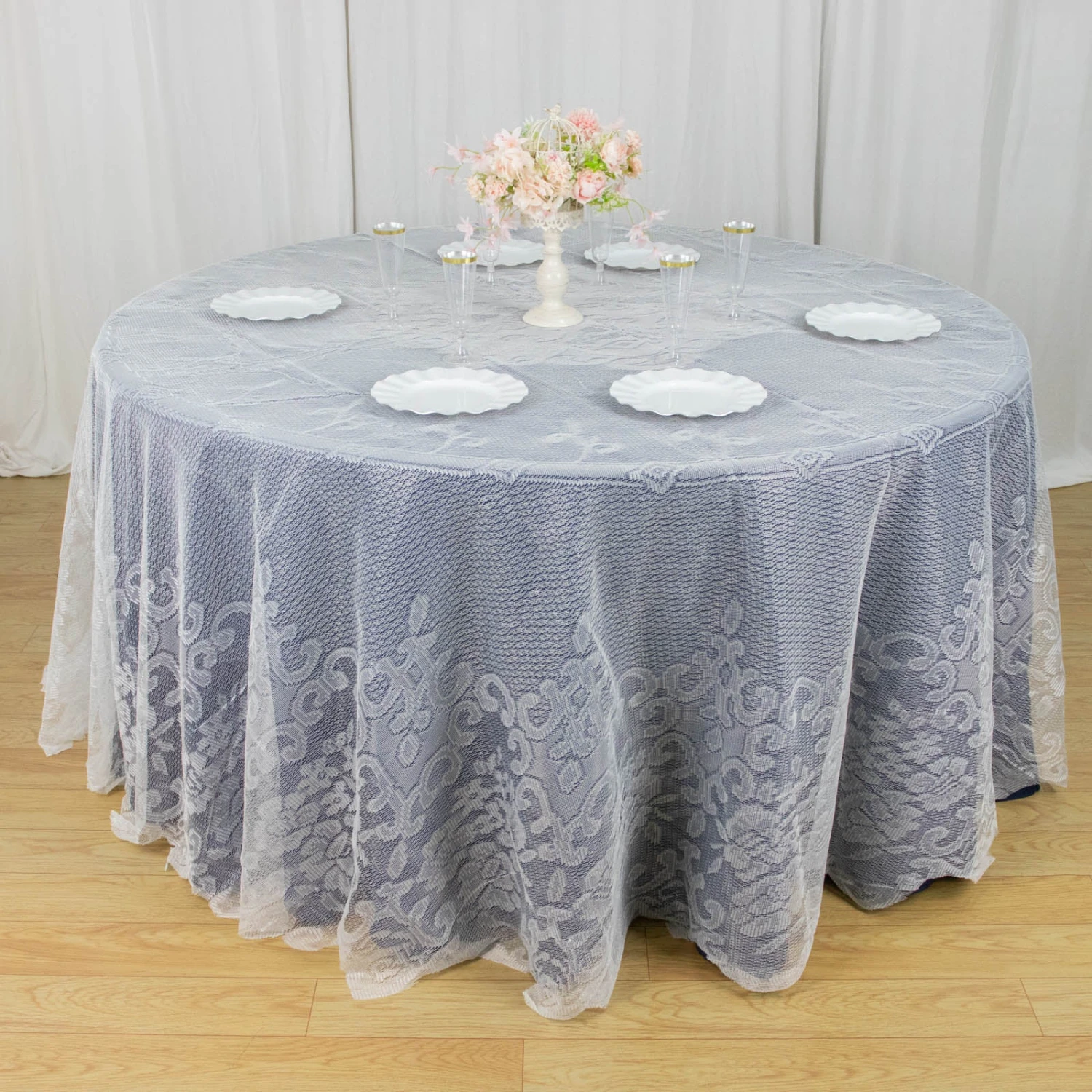 120" Premium Lace Round Tablecloth 1 120" Premium Lace Round Tablecloth
