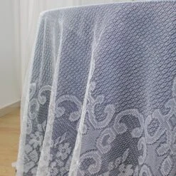 120" Premium Lace Round Tablecloth 27 120" Premium Lace Round Tablecloth -Home Decor Promotional Store TAB LACE01 R120 IVR D12