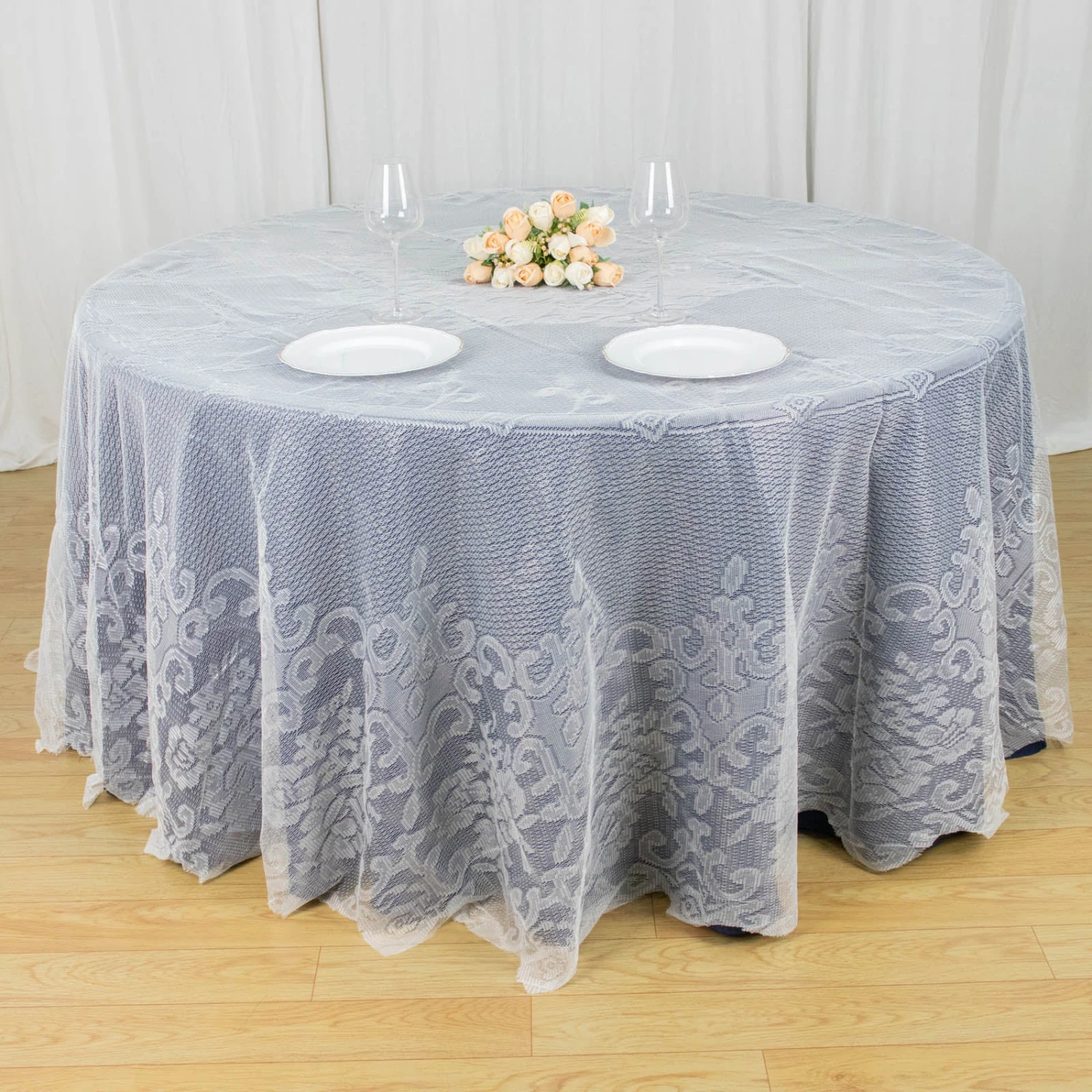 120" Premium Lace Round Tablecloth 10 120" Premium Lace Round Tablecloth - Image 10