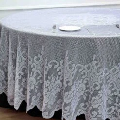 120" Premium Lace Round Tablecloth 16 120" Premium Lace Round Tablecloth -Home Decor Promotional Store TAB LACE01 R120 PARENT 3