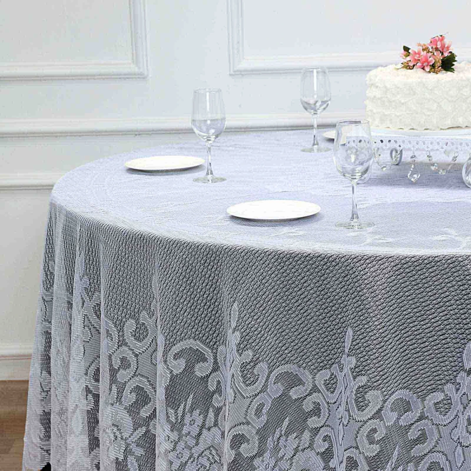 120" Premium Lace Round Tablecloth 7 120" Premium Lace Round Tablecloth - Image 7